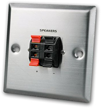 Dynavox Lautsprecher-Wandblende, Edelstahl, 2-Fach für 2 Lautsprecher