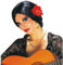NET TOYS Schwarze Spanierin Perücke Carmen Flamenco Damenperücke Faschingsperücke Karnevalsperücke Flamencoperücke, Einheitsgröße, Kunsthaar
