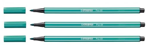 STABILO Fasermaler Pen 68, Strichstärke: 1,0 mm, türkisblau VE=3