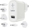 Belkin Travel Charger Universal Reiseladegerät (USB-Anschluss, inkl. Stecker für 6 Regionen, geeignet für iPhones, iPads, Smartphones, Tablets) weiß
