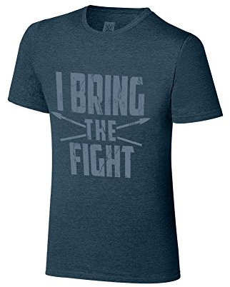 Official WWE Authentic Mens Roman Reigns I Bring the Fight Special Edition T-Shirt Large dark grey