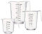 Set 3-Caraffa graduata in plastica trasparente