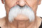 Mustaches Selbstklebender Walrus Gefälschter Schnurrbart, Neuheit, Falsche Gesichtsbehaarung, Kostümzubehör für Erwachsene, Grau mit Weißer Farbe