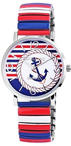 Excellanc Armbanduhr Damen Bunt Ausgefallen Farbig | Damenuhr außergewöhnlich grün schwarz weiß | Ausgefallene Armbanduhren Damen – Chocomoon-Stil Bunte Uhren Frauen modisch