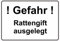 Schild Hinweisschild Hinweis Gefahr Rattengift ausgelegt Ratte Gift Plage SOS