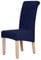 Homaxy Samt Stretch Esszimmer Stuhl Slipcover Satz von 6 - Spandex Plüsch Kurze Stuhl Deckt Solide Große Esszimmer Stuhl Protector Home Decor, Marineblau