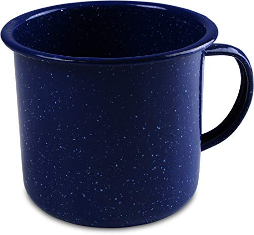 Storfisk fishing & more Camping Tasse Becher Trinkbecher aus Stahl, emailliert - klein (350 ml) oder groß (680 ml), lebensmittelecht, geruchs- und geschmacksneutral, rostfrei, Volumen:350 ml