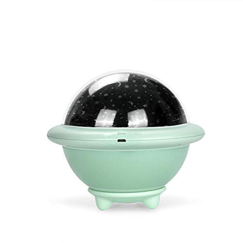 XWWLG Lampe De Projection De Soucoupe Volante Fantaisie Colorée Led Nuit Étoilée Romantique Vert Clair