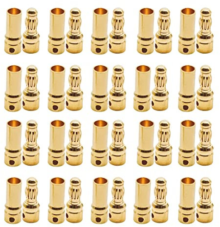 FLY RC 20 Paar vergoldete 3.5mm Bullet Männlich Buchse Bananenstecker Rundstecker für ESC Motor Lipo Batterie