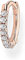 Thomas Sabo Damen Einzel Creole weiße Steine roségold, 925 Sterlingsilber, Clipverschluss