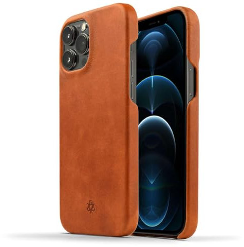 NOVADA Genuine Leather iPhone 12 Pro Max Case - Back Cover - Tan