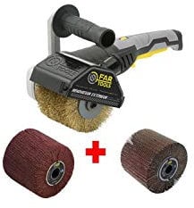 FARTOOLS Pack 615125 : Rénovateur REX120C + brosse a lamelles et brosse fibre synthétique - Spécial bois&métal - Surfaces planes