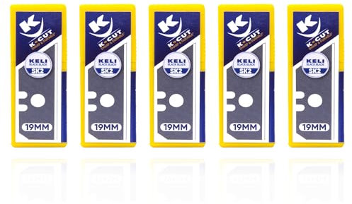 Lot de Lames trapèzes BLACK BLADE SK2 - Durée de vie 3 fois supérieure, Gravure Laser, étuis de 10 lames (Trapèze)