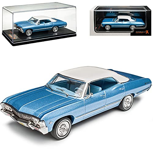 IXO Chevrolet Impala Sport Sedan SS Limousine Metallic Blau 4. Generation 1965-1970 1/43 PremiumX Modell Auto
