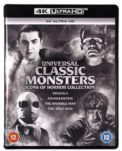 Universal Pictures Classic Monsters: Icons of Horror Collection, 4K Ultra-HD, Blu-Ray, 2021, Region Free