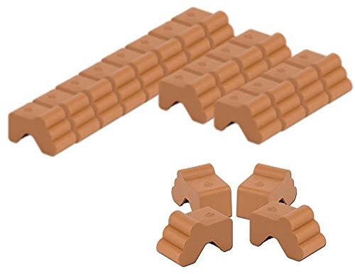 BigDean 20x Blumentopf Füßchen Terracotta Hellbraun Pflanzkübel Untersetzer extra stabile Kunststoff Füße