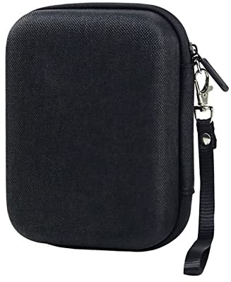 Kimyoaee Mini Evo Camera Case for Fujifilm Instax Mini Evo Instant Camera Mini Link/Mini Link 2 Smartphone Printer Bag Accessories Protector Hard Case Lanyard (Black)