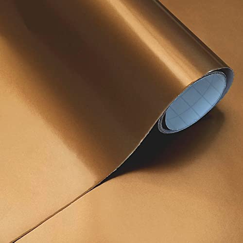 Vinilo Adhesivo Cobre Metalizado 60x300 cm Para Muebles Cocina Paredes Ventanas Manualidades Papel Adhesivo Decorativo (60x300 cm, Cobre)