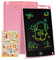 LCD Schreibtafel 12 Zoll, Genialba Buntes LCD Schreibtablett, Kindergeschenk, LCD Writing Tablet Elektronischer Tablette, Grafiktablett für Kinderspiele 2 3 4 5 6 7 Jahre alte Mädchen (Rosa)