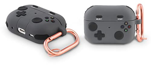 Derhom Airpods Pro 2 Custodia Protettiva in Silicone per Airpods Apple Pro e Pro 2[Design del Gamepad 3D] (Black)