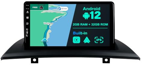 JOYX Android 12 Autoradio Passt für B-MW X3 E83 (2004-2012) - Kabellos Carplay + Android Auto - Rückfahrkamera KOSTENLOS - [2G+32G] - IPS 9 Zoll - 2 Din - Unterstützen DAB Lenkradsteuerung 4G WiFi BT