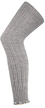 TippTexx 24 Stulpen, Grobstrick oder Overknees, wie selbstgestrickt mit Schaf- und Alpakawolle mit Anti-Loch-Garantie (as3, alpha, one_size, regular, regular, Overknee Silber, Einheitsgröße)