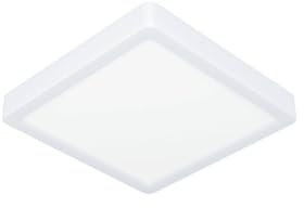 EGLO LED Bad-Deckenlampe Fueva 5, 21 cm, eckige Deckenleuchte, Badezimmer Lampe, Badlampe Decke aus Metall und Kunststoff in Weiß, 2000 Lumen, warmweiß, IP44