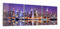 DEQORI Glasbilder Echtglas | Motiv Manhattan gespiegelt | horizontal 3-teilig 150x50 cm | große XXL Deko | Wandbilder für Wohnzimmer, Schlafzimmer, Flur & Küche | moderne Wanddeko
