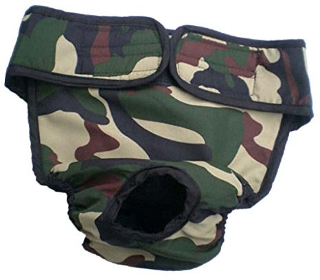 Folpus Hundebekleidung Elastische Windel Körperliche Höschen Hund Pupyy, Camouflage, L
