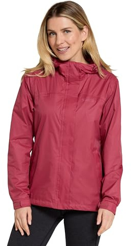 Mountain Warehouse Torrent Womens Waterproof Jacket - Lightweight Ladies Raincoat, Fully Taped Seams, 2 Zipped Pockets Cagoule - Spring Summer, Travelling Pink Women's Size 6