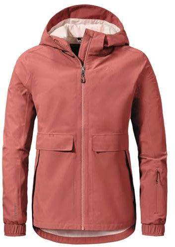 Schöffel Damen Jacket Lausanne L Regen, Clasping Rose, 42 EU