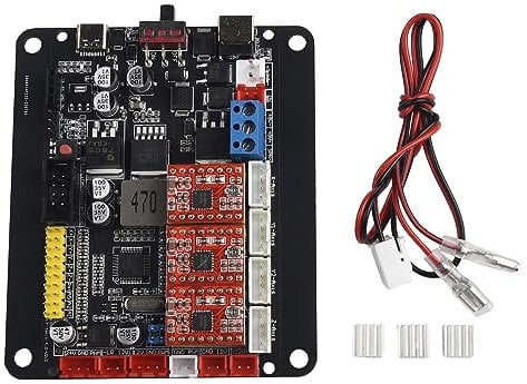 FACULX CNC-Steuerung 1.1 A4988 Steuerplatine 3 Achsen USB GRBL Controller für X/Y/Z CNC-Fräsen 1610, 2418, 3018, Grau
