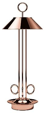 SIGOR Nudiderot - Dimmbare LED Akku-Tischleuchte Indoor & Outdoor, IP54 spritzwassergeschützt, Höhe 42,5cm, aufladbar mit Easy-Connect, 12 h Leuchtdauer, kupferfarben