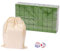 Amagogo Tischspiel Chinesisches Mahjong Spielset Familie Freizeit Würfel mit Aufbewahrungstasche für Reisen Party Reisen Mahjong Set Jungen und Mädchen, 30 mm Grün