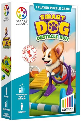 Smart Games - Smart Dog Corgi - Brainstorming - Jeu de stratégie Multi-Niveaux et développement des compétences - Jeu de logique et de réflexion - 7 Ans + - 1 Joueur - Multilingue - SG 451