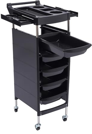 Friseurwagen Arbeitswagen, Friseurassistant Rollwagen Salonwagen 6-lagiger Bedienungswagen Salonhilfe, Friseur Arbeitswagen Wagen