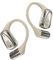 BlitzRock Auriculares Oreja Abierta Inalambricos Bluetooth 5.4 Deportivos, Ultraligero y Cómodo, Gancho Ultra Fino de 0,7 mm, Claridad de Llamada, IPX7, Reproducción de 28H, Beige