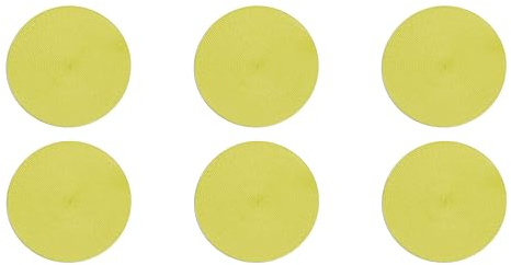 Excelsa Round Set 6 Tovagliette Rotonde, Plastica PP, Cm. 36 (Verde)