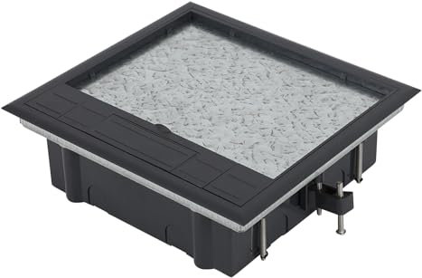 Prise de sol pour réservoir de sol, 4/6/8 compartiments, prises de plain-pied, prises encastrées, inserts optionnels à monter soi-même (moyen)