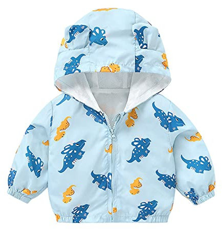 Giubbotto Neonata Antivento, Giubbino con Cappuccio e Comoda Apertura Frontale a Zip, Lavabile in Lavatrice, Abbigliamento Neonata 0-4 anni,Giacca Antivento Bambino,Regalo Ragazzi (Blue, 3-4 Years)