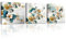 Piy Painting Bilder Schönes Florales Leinwandbild, Kunstdrücke auf Leinwand, Elegantes Blumen-Leinwandbild, Modern Poster und Kunstdrucke Wandbilder für Wohnzimmer Badezimmer 3er-Set, 30x30 cm