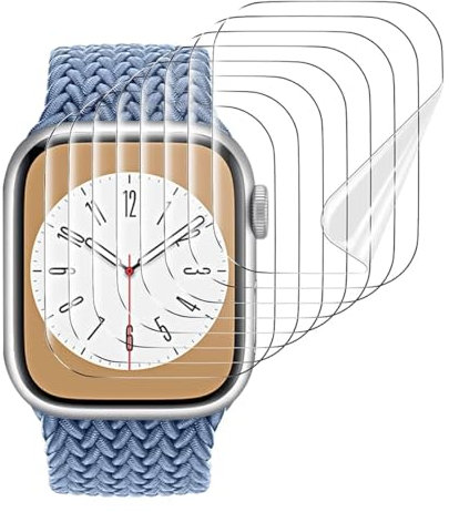 5 Pezzi Pellicola Protettiva Compatibile per Apple Watch SE/Series 6 5 4 (44mm),Facile Installazione, HD Trasparente TPU Pellicola,Sensibile al tatto, Senza Bolle