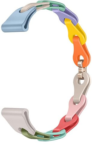 Blueshaweu Damen Armband Kompatibel Für 14mm 16mm 18mm Uhr, Schlank Einkettiges Elegant Silikon Ersatz Uhrenarmband (14mm, Bunt)