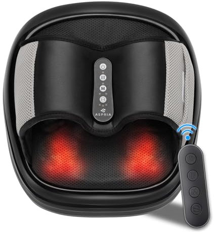 Massaggiatore per piedi Aspria con 60 testine di massaggio, massaggio degli agopunti della pianta del piede, pressione dell'aria, semi avvolto e traspirante, adatto a piedi di taglia 50 UE