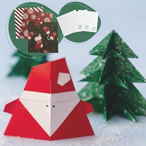 Origami Adventskalender 2024 - mit 24 DIY-Überraschungen für Weihnachten, inklusive Anleitung und hochwertigem Origami-Papier mit festlichen Designs