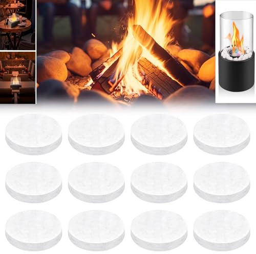 12 Stück Keramikwolle für Bioethanol, Keramik-Wollschwamm, Keramikschwamm für Bioethanol Kamin,Keramische Wolle Keramik Wolle, Indoor Gel Tischkamin Ethanol Ceramic Sponge Wool (8.6 x 8.6 x 2.8cm)