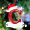 TOPWAYS 26 Letter Christmas Tree Hanging Pendant, Christmas tree decorations, Personalized DIY Christmas Ornaments, Hanging Xmas Alphabet Letters (C)