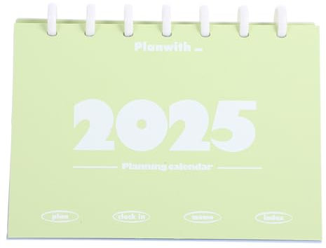 Schulanfang Deko Desktop Kalender 2025 aus Kraftpapier Pp Schreibtisch