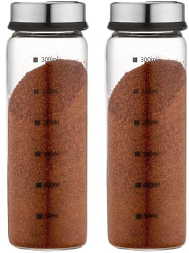 Jorzer Lot de 2 grandes salières et poivrières avec trous de versement réglables avec couvercle en acier inoxydable pour sel de table, poivre noir et blanc