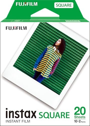 INSTAX Square ISO 800 Film with White Border, 2 X 10 Shot Pack